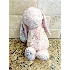 Jellycat London Pink Blush Blossom Floral Bunny Rabbit Plush Stuffed Animal Toy